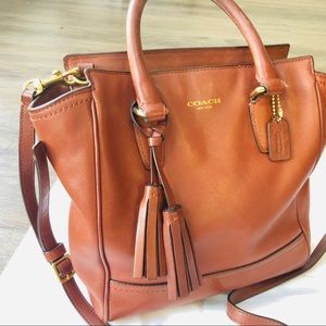 Coach Leather Mini Tote With Shoulder Strap